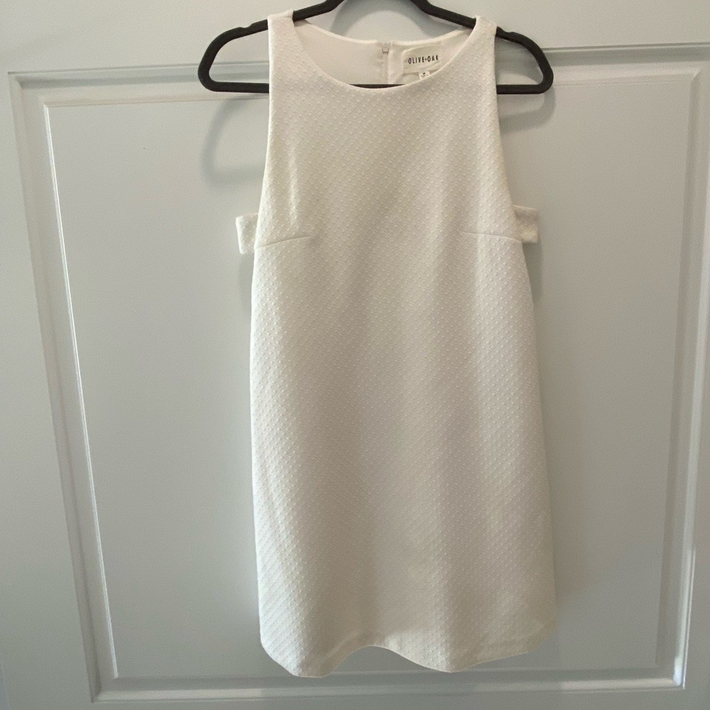 Olive and Oak, white quilted sundress with cut outs. Size M
